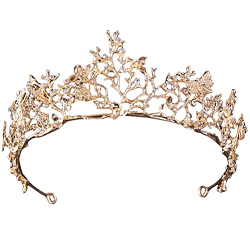 NOLITOY Diadema de Novia Tiara con Incrustaciones de Diamantes de Imitación Tocado para Mujer Decoración para El Cabello de Novia Cover