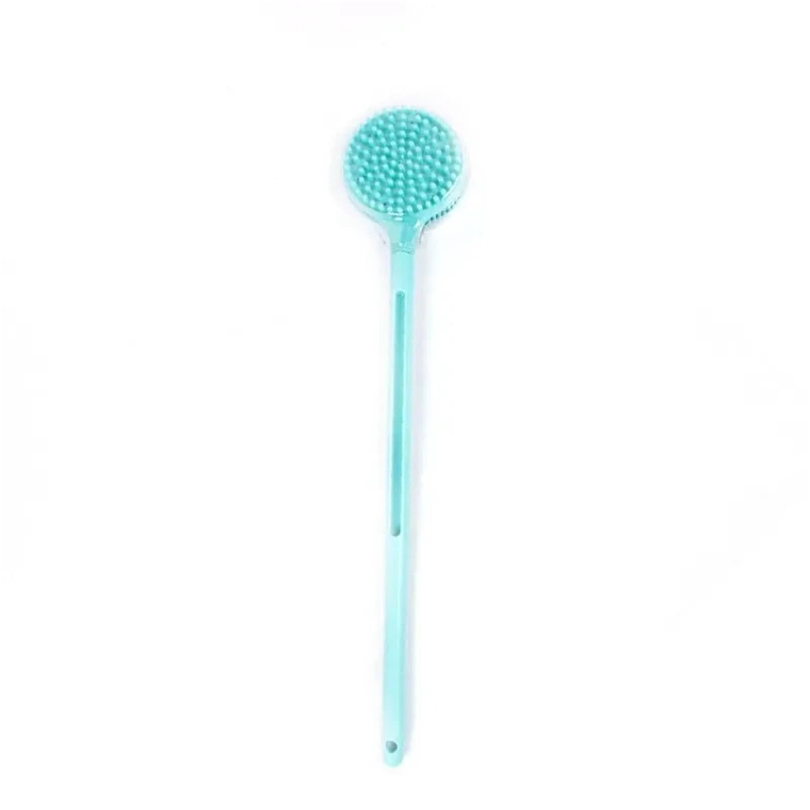 2 uds cepillo corporal de ducha doble cara silicona con mango largo baño masaje espalda exfoliante para Mujeres, Hombres