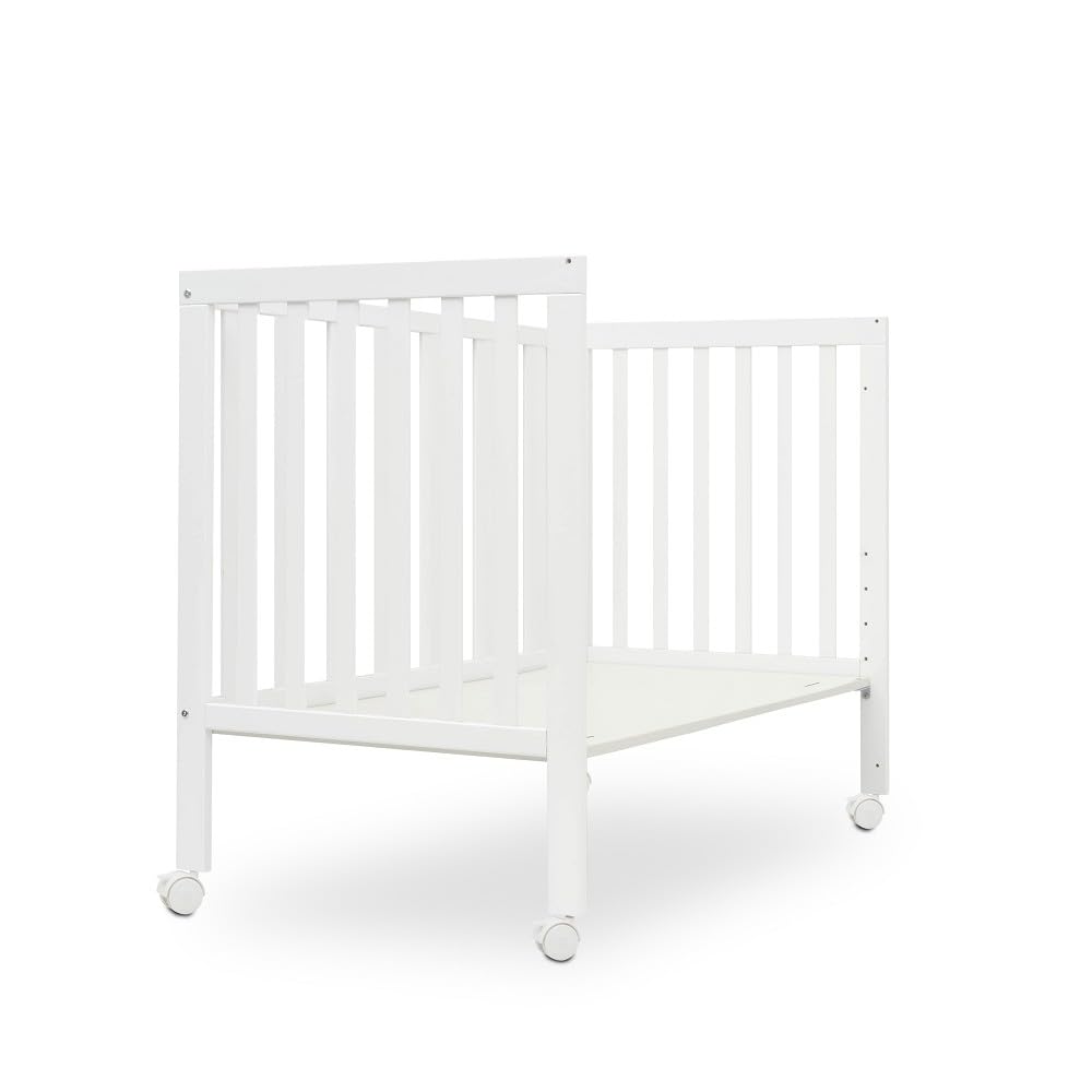 Interbaby Cuna Bebé Colecho Convertible 120x60 Evolutiva Madera (Blanco) | Cuna colecho evolutiva madera, altura regulable, ruedas con freno, convertible en escritorio y sofá