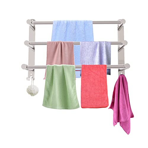 Rack de serviette pour salle de bain et hôtel support mural 3 niveaux gain de place