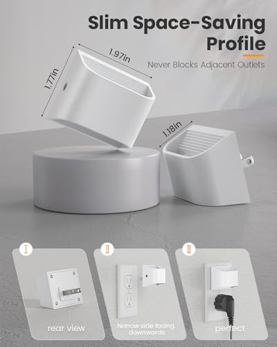 Image of NIORSUN Night Lights Plug Into Wall, 2 Pack, 3000K, Auto On /Off, White | Eye Friendly Warm White, Dusk to Dawn Sensor Night Light, Ultra-Slim Wall Light for Bedroom Hallway Bathroom Stairs
