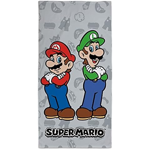 Halantex Toalla de baño Super Mario 100% algodón Cover