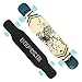 HLYT-Sgabelli da bar Longboard Skateboard Drop Freestyle Dancing Cruiser all-Round Double Rocker Skateboard Professionale per Principianti Ragazzi Bambini Adulti Adolescenti Ragazze 46.1 Pollici