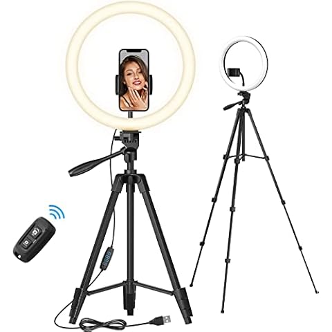 TONOR 12" Large Ring Light with Stand and Phone Holder,LED Selfie Ring Light with Tripod Stand for Phone, Dimmable Circle Ligh with Bluetooth Remote for Tiktok/YouTube/Makeup/Photography/Vlog TRL-20 Cover
