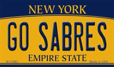 SMART BLONDE Go Sabres Novelty Metal Magnet M-13463