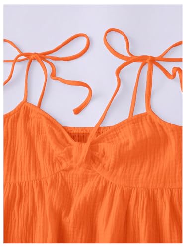 Image of SOLY HUX Women's Summer Cami Sun Dress A Line Tie Shoulder Y2k Cute Casual Short Mini Beach Babydoll Dresses