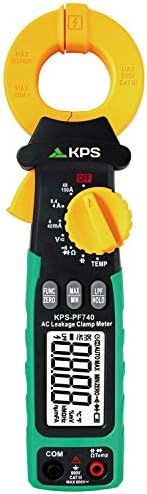 KPS-PF740 Digital Leakage Clamp Meter TRMS AC MAX 150A, 4000 Accounts, AC/DC 600V, AC 150A Current, 40MΩ Resistance, Capacity 40μF and Temperature, Cat. III 600V