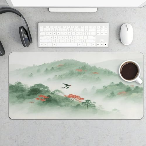Mouse Pad grande Mountain Forest de caucho antideslizante miniatura 5