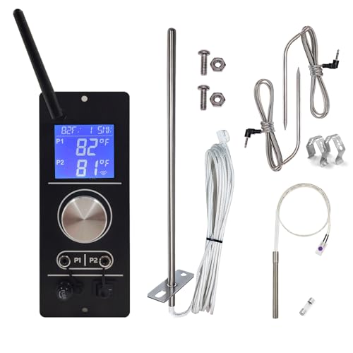 Hungrill Smart WiFi PID Controller Kit for Camp Chef Gen 2 Retro Fit Grills - Full Set with WiFi Controller, Igniter, RTD & 2 Meat Probes | Fits Pursuit 20, SG24/SG30, SGX, DLX, XT, Woodwind Classic