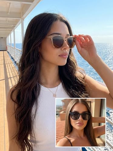 Image of 2 Packs Sunglasses for Women Polarized UV400 Protection Lens Big Frame Fashion Glasses Trendy Stylish Shade