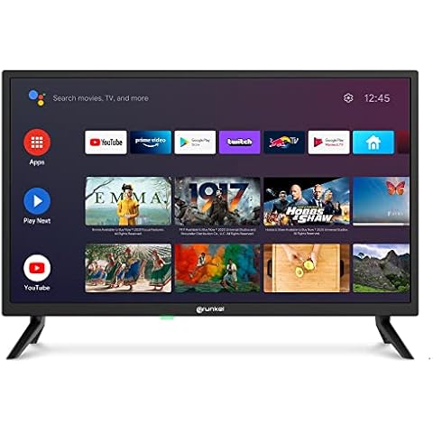 Grunkel Televisor 24" LED-240GOO con Google Chromecast, HD Ready, Wi-Fi y Smart TV Cover