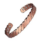 Pulseras de cobre puro 99,9 %: hechas a mano con cobre sólido de alta calidad, te permiten disfrutar de la máxima salud de cobre sólido. Sin plomo ni níquel, hipoalergénico. Resistente a los arañazos.