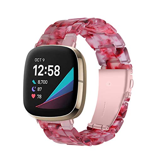 Correa de resina compatible con Fitbit Versa 4 Sense 2 miniatura 1