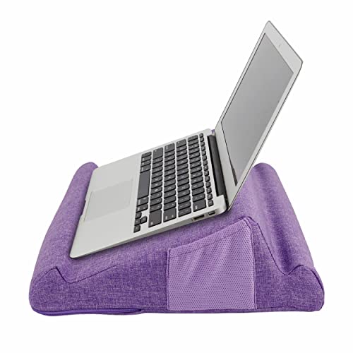 THE-DUO-Laptop-20-Angled-Laptop-Stand-Work-from-Home-Laptop-Accessories-Laptop-Desk-Memory-Foam-Laptop-Pillow-Built-in-Side-Pockets-Removable-Washable-Cover