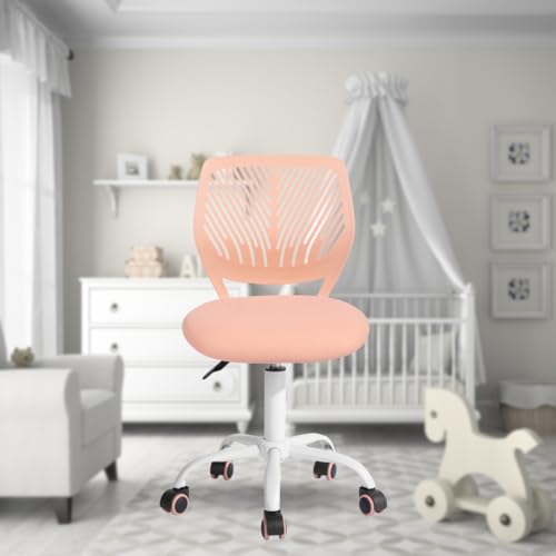 FurnitureR Chaise de Bureau Polyvalente pour Enfants, Chaise de Travail sans Accoudoirs à Hauteur Réglable, Chaise d'Étude Pivotante Colorée pour L'école et Le...