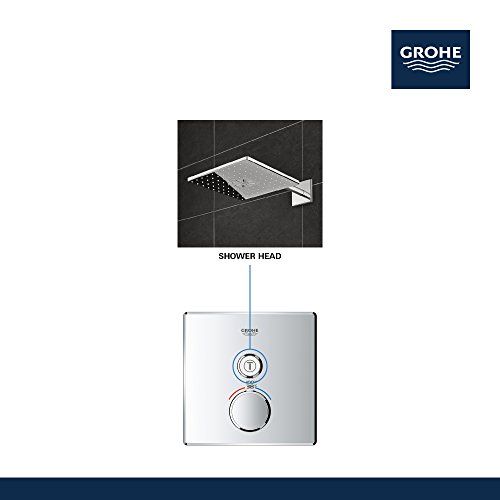 Grohe 29140000 Grohtherm Smart Single Function Thermostatic Trim With Control Module, Starlight Chrome #TOP6