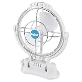 TN TONNY 3-Speed DC 12-24V Marine Fan, Wall Mounted RV Cabin Fan, Quiet 7 Inch Cabin Fan For Marine、RV、Caravan and Truck with 4 Timer Setting