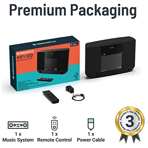 Majority Oakcastle HIFI100 CD Player with Bluetooth Builtin 40 Watt