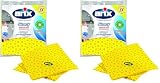 Arix | Sunny, Panno Multiuso in TNT, per Tutte le Superfici, Antibatterico, non Lascia Aloni, Panno Assorbente, per Spolverare, Pulire, Asciugare, 36x38cm - Made in Italy (Confezione da 2)