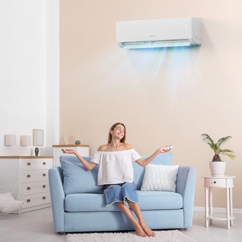 Image of ROVSUN 3 Zone 42000 BTU (18K /18K /18K) Mini Split AC /Heating System, 20 SEER2 Tri Zone Ductless Wall Mounted Air Conditioner with Pre-Charged Condenser, Heat Pump & 25Ft Line Set, 208-230V