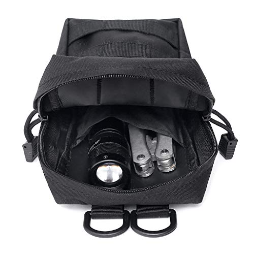 2x Tático Bolsa Pacote de cinturo cinturo à D'água, Preto