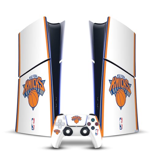 Autocollant vinyle New York Knicks PS5 Slim pour protéger la console blanche des rayures et traces