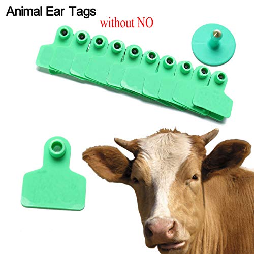 BE-TOOL Animal Ear Tags,100PCS Plastic Ear Tags Farm & Ranch One-Piece Ear Tags for Sheep Pig Bull(Sheep Ear Tags Without NO)