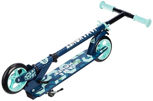 Image of Amazon Brand - Jam & Honey Kids Kick Folding Scooter for Kids (2+ Years) | 3- Step Height Adjustable Handle, Smooth Bearing Wheels & PVC Tyres | BIS Certified | Teal Blue