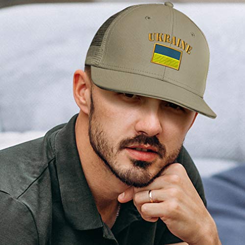 Speedy Pros Trucker Hat Baseball Cap Ukraine Flag Embroidery Cotton Dad Hats For Men & Women Snapback Black #TOP3