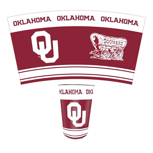 FANMATS 34786 University of Oklahoma Wastebasket | White | 15"x10" | OU Primary Logo