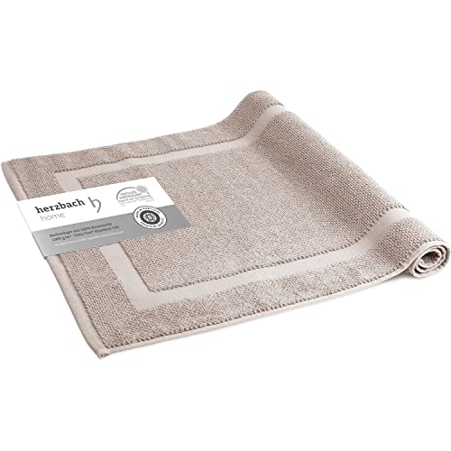 herzbach home Badvorleger 100% Baumwolle | Duschvorleger | 1.000 g/m² | Saugfähig | Waschbar...