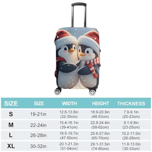 Housse de bagage Embracing Penguins M pour valise lavable