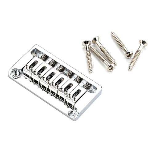 Chevalet de selle rigide fixe pour réparer une guitare électrique 6 cordes avec vis métal