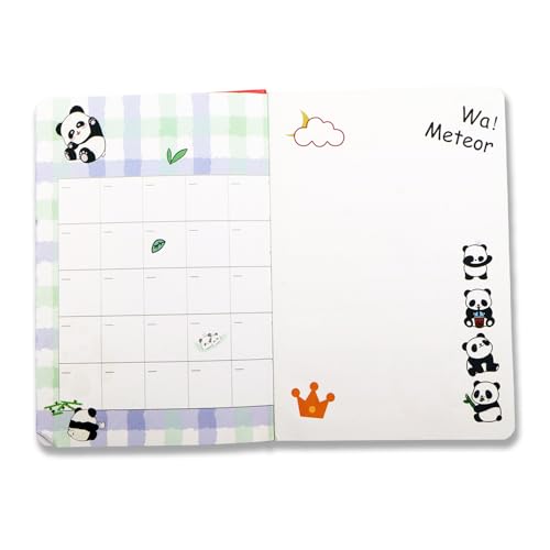 Image of COI Lucky Panda Diary Notebook - 192 Pages Hardcover Journal for Kids & Girls | Pink Panda Dreamer Design Writing Diary for School & Personal Notes