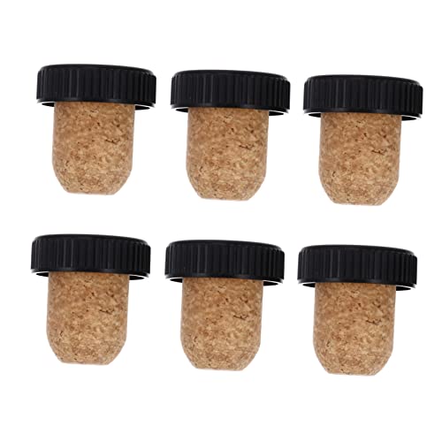 Garneck Red Wine Bottle Stopper Cork Seal 19mm Leakproof Beverage Bottle Plug for Wine Preservation 6pcs Set for Kitchen and Bar Use