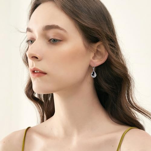 Black Onyx Earrings 925 Sterling Silver Black Onyx Dangle Drop Earrings Filigree Jewelry Gift for Women Girls2