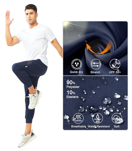 Image of NORTHYARD Men's Athletic Running Pants Lightweight Quick-Dry Joggers Gym