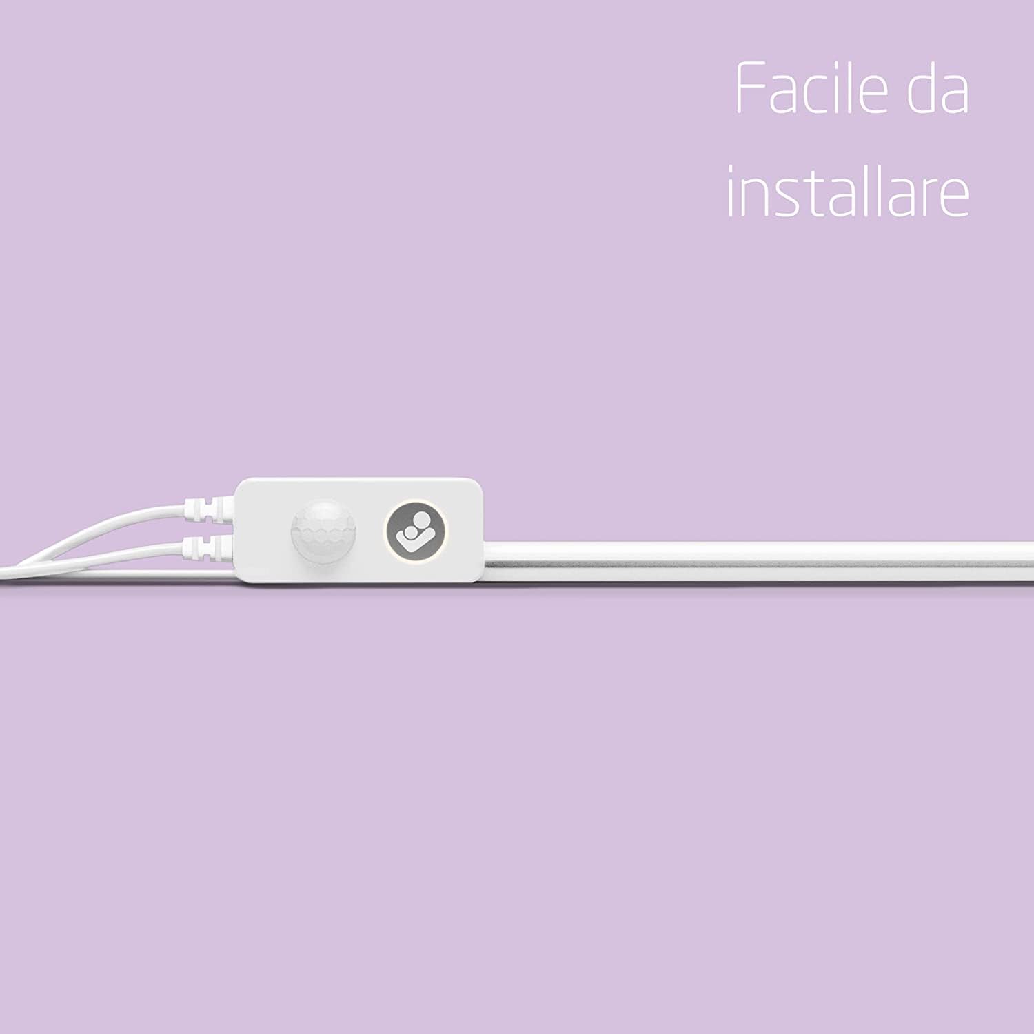 Maxi-Cosi Glow Luce Notturna bambini, luce intelligente dimmerabile multicolore con rilevatore di movimento, attivabile tramite app o comando vocale, compatibile con Amazon Alexa e Google Home