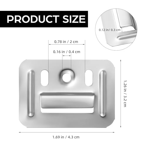 Image of Angoily 300 Pcs Wall Panel Buckle Clamp Stainless Steel Furniture Buckle Fixing Piece for Integrated Wall Panel Home Improvement
