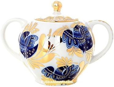Sugar bowl form the Tulip pattern Golden garden, the Imperial porcelain factory