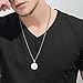 U7 Stainless Steel Bible Verse Prayer Necklace Praying Hands Round Coin Medal Pendant Religious Jewelry for Men Women