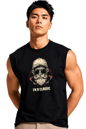 Image of JUARI BE A GENTLEMAN Men's Sleeveless Tank Top Premium Cotton Blend Muscle Fit Gym Vest | Casual Summer Shirt | Breathable & Lightweight Fitness Wear for Gym, Running & Daily Use