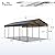 PHI VILLA 12x20 ft Carport, Metal Carports Canopy Heavy Duty Car Port Portable Garage with Galvanized Steel Roof Multi-Use Shelter, Sturdy Outdoor Car Ports for Cars, Boats and Tractors