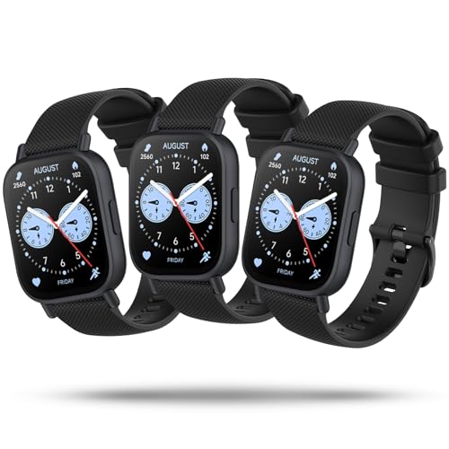 WindRen 3 sztuki bransoletek 22 mm, kompatybilne z Xiaomi Redmi Watch 5 Active / 5 Lite i Amazfit Active Max, regulowany pasek zastępczy, miękki silikon, sportowy i wodoszczelny, wysoce oddychający