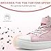 xinlanlin Toddler Sneakers for Girls Boys Canvas High Top Kids Fashion Sparkle Sequins Bow Shoes Running Walking Casual Shoes Pink