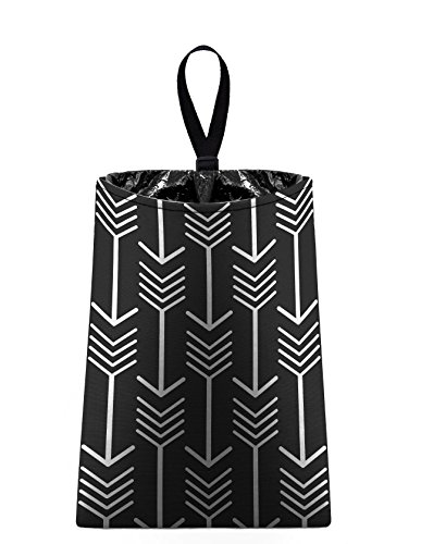 Auto Trash (Arrows-Black and White) by The Mod Mobile - Litter Bag/Garbage can for Your car