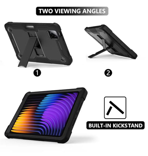 Image of TGK Rugged Hybrid Case for Xiaomi Mi Pad 7 11.2 inch Cover /Pad 7 Pro Black