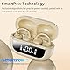 TOZO OpenEarRing Open Ear Kopfhörer Kabellos Bluetooth 5.4, Bequeme Clip On Kopfhörer mit KI-ENC für klare Anrufe, App-Steuerung, 40 Std. Wiedergabe, LED-Anzeige für Laufen und Training – Khaki