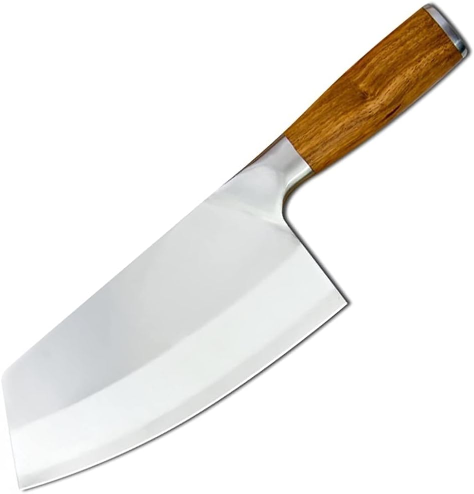 Meat Cleaver, Stainless steel 8 inch Damascus chef's knife Serbian butcher slicing knife kitchen meat cleaver (Color : B.Style 2)