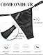 comeondear Mini PU-Leder String Tanga Damen Sexy Unterhosen Erotisch Übergröße Sexy Unterwäsche für Mollige Frauen Große Größen Thong T Back Slip Niedrige Taille Panties Bikini Schwarz,S
